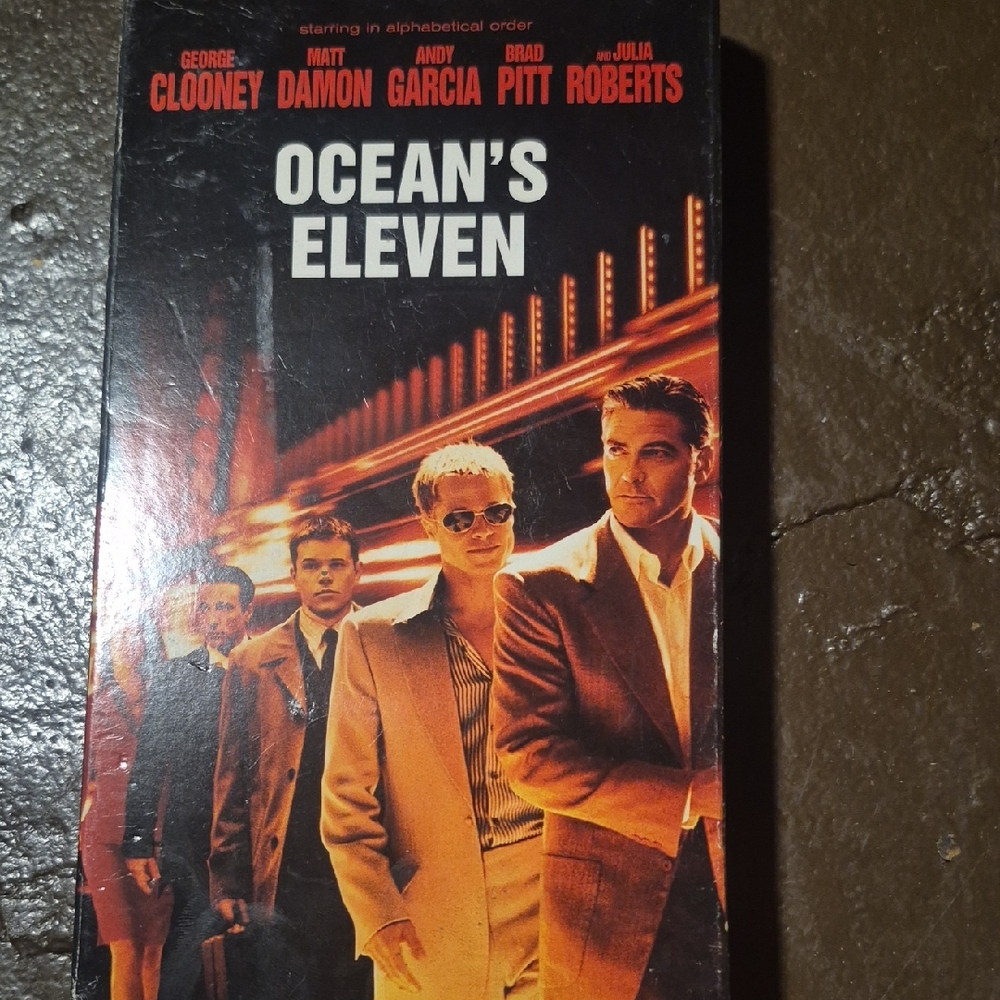 Ocean's Eleven VHS Movie Box - Black & Orange Cover
